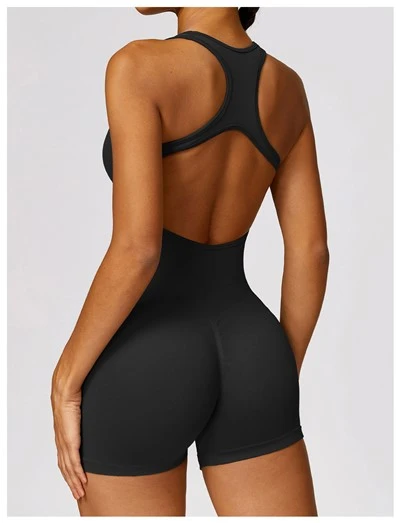 Жінки безшовні одномісні комбінезони для гонщика Bodycon Control Control Yoga Rompers